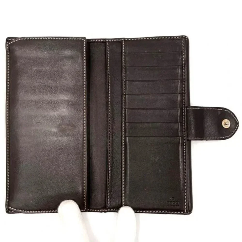 GUCCI Heart Long Wallet GG Canvas & Leather - Picture 2 of 10